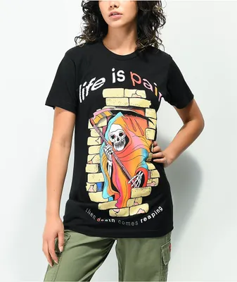 Teen Hearts Life Is Pain Black T-Shirt