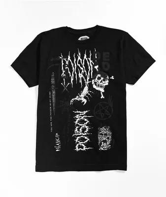 Teen Hearts Tattoo Poison Black T-Shirt