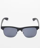 Temple Retro Black & Silver Sunglasses