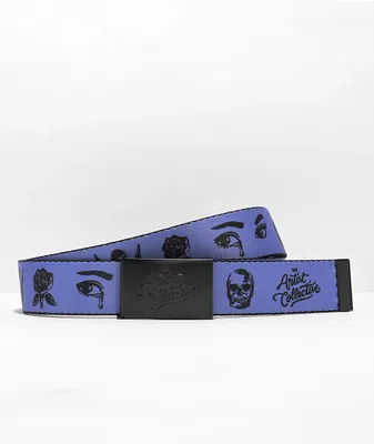 The Artist Collective 90's Grunge Purple Reversible Web Belt