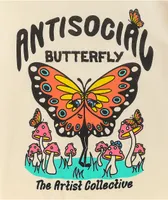 The Artist Collective Antisocial Butterfly Tan T-Shirt