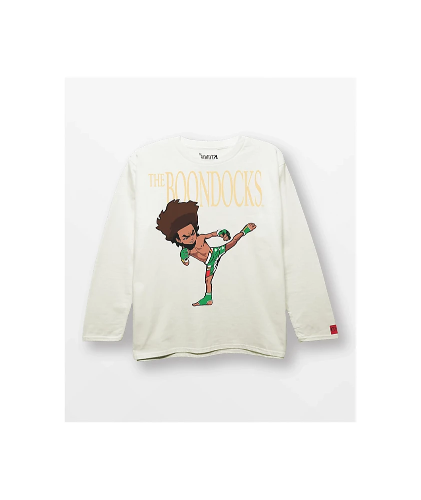 The Boondocks Huey MMA Champ Natural Long Sleeve T-Shirt