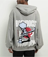 The Boondocks Huey Samurai Grey Acid Wash Hoodie