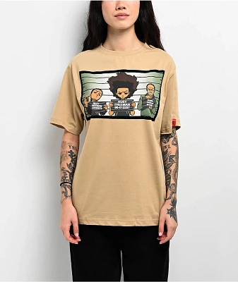 The Boondocks Mugshot Tan T-Shirt