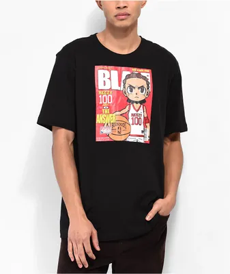 The Boondocks Riley Basketball Cover Black T-Shirt