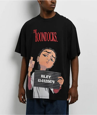 The Boondocks Riley Mugshot Black T-Shirt