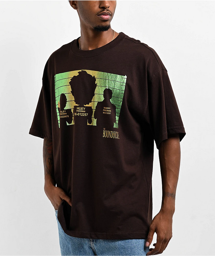 The Boondocks Shadow Line Up Brown T-Shirt