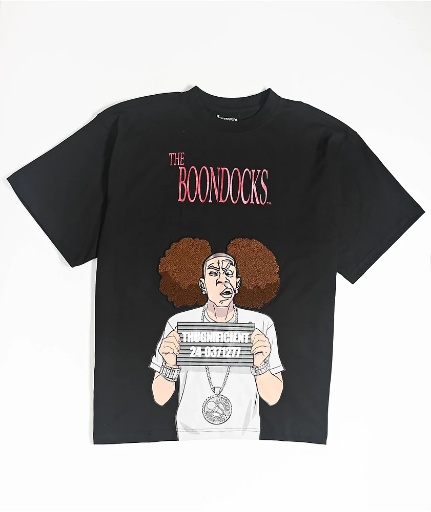 The Boondocks Thugnificent Mugshot Black T-Shirt