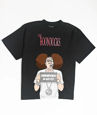 The Boondocks Thugnificent Mugshot Black T-Shirt