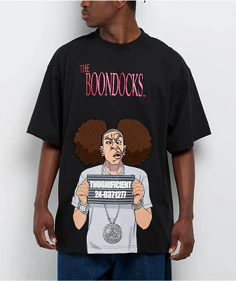 The Boondocks Thugnificent Mugshot Black T-Shirt