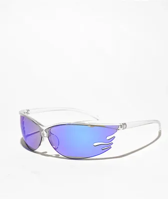 The Boss Flame Tip Clear Sunglasses