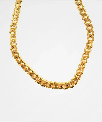 The Gold Gods 10mm Gold Flat Edge Cuban Link Chain