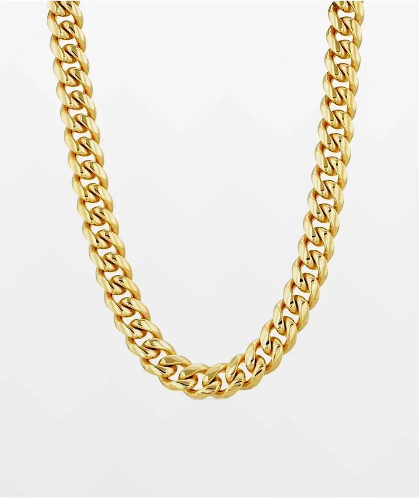 The Gold Gods 10mm Miami Cuban Link 18" Gold Necklace