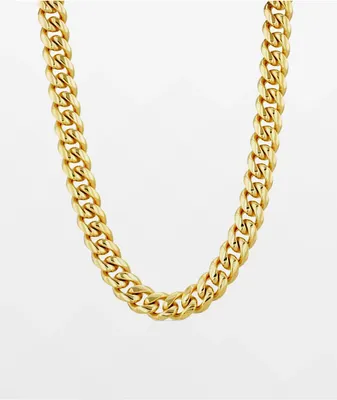 The Gold Gods 10mm Miami Cuban Link 18" Gold Necklace