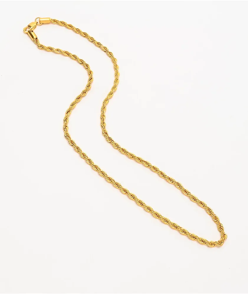 The Gold Gods 22" Gold Rope Chain Necklace