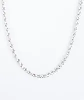 The Gold Gods 22" White Gold Rope Chain Necklace