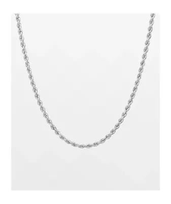 The Gold Gods 22" White Gold Rope Chain Necklace