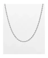 The Gold Gods 22" White Gold Rope Chain Necklace