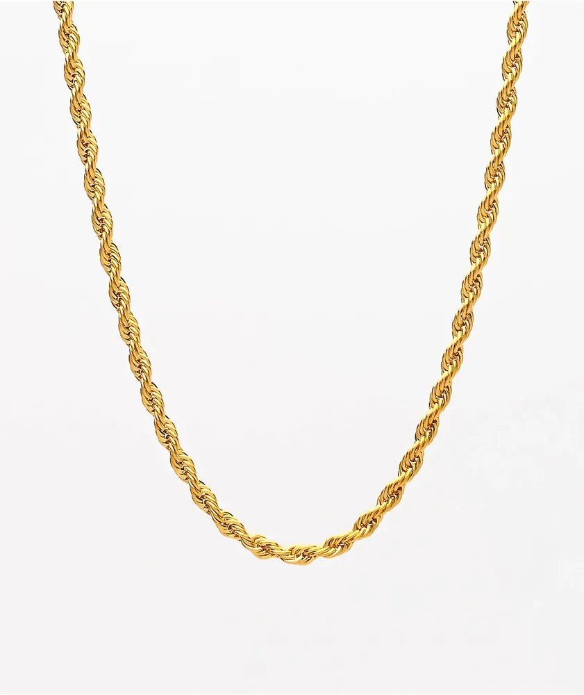The Gold Gods 22" Yellow Gold Rope Chain Necklace