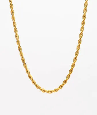 The Gold Gods 22" Yellow Gold Rope Chain Necklace
