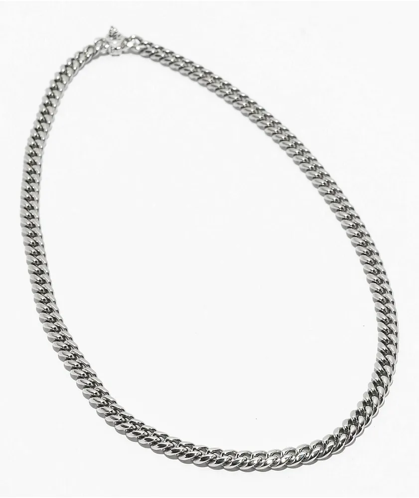 The Gold Gods 6mm 18" Silver Miami Cuban Chain Necklace