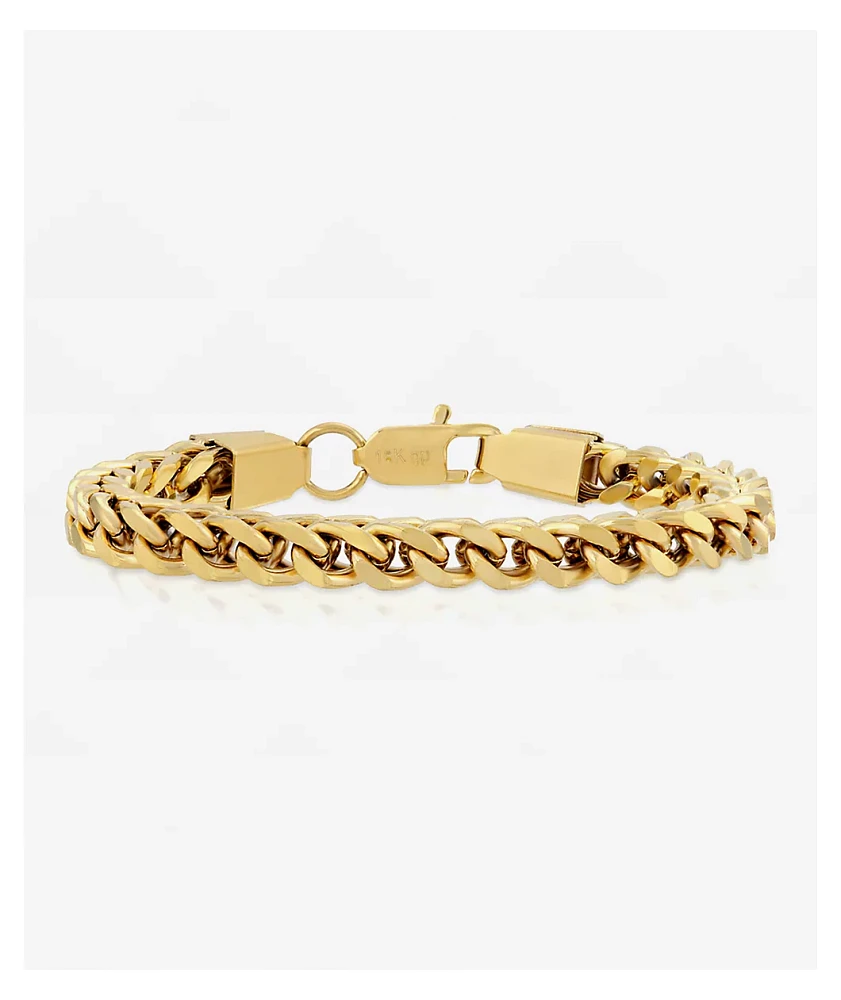 The Gold Gods 6mm Gold Franco Box Chain Bracelet