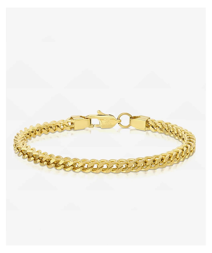 The Gold Gods 6mm Gold Franco Box Chain Bracelet