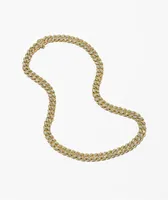 The Gold Gods 8mm Micro Diamond Cuban 18" Gold Necklace