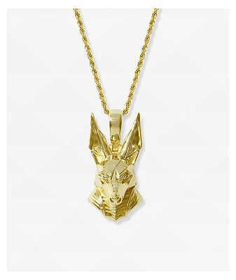 The Gold Gods Anubis 22" Gold Rope Chain Necklace