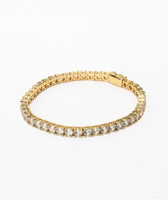 The Gold Gods Diamond 4mm Yellow Gold Tennis Bracelet