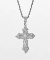 The Gold Gods Diamond Royal Cross Pendant 22" Necklace