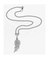 The Gold Gods Diamond Wing 20" White Gold Necklace