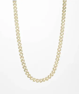 The Gold Gods Diamond Y Link 18" 8mm Gold Necklace