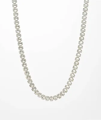 The Gold Gods Diamond Y Link 18" 8mm White Gold Necklace