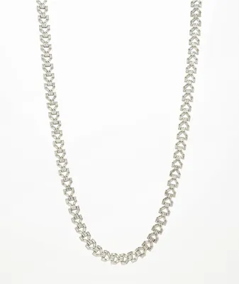 The Gold Gods Diamond Y Link 22" 8mm White Gold Necklace