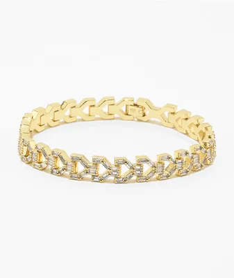 The Gold Gods Diamond Y Link 8mm Yellow Gold Bracelet