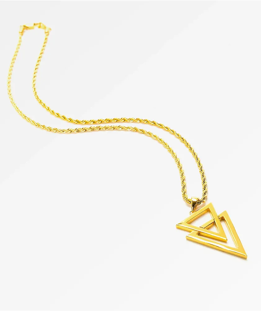 The Gold Gods Dual Arrow 22"  Necklace