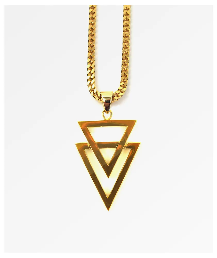 The Gold Gods Dual Arrow 22"  Necklace