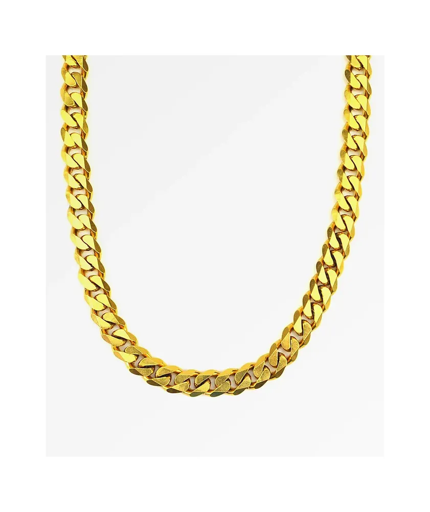 The Gold Gods Flat Edge Cuban Link 22" Gold Chain