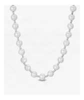 The Gold Gods Full Pearl 18" White Gold Chain Necklace