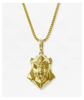 The Gold Gods Gold 22" Ape Head Pendant & Rope Chain Necklace