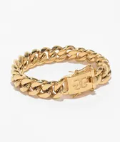 The Gold Gods Miami Cuban Link 12mm Yellow Gold Bracelet