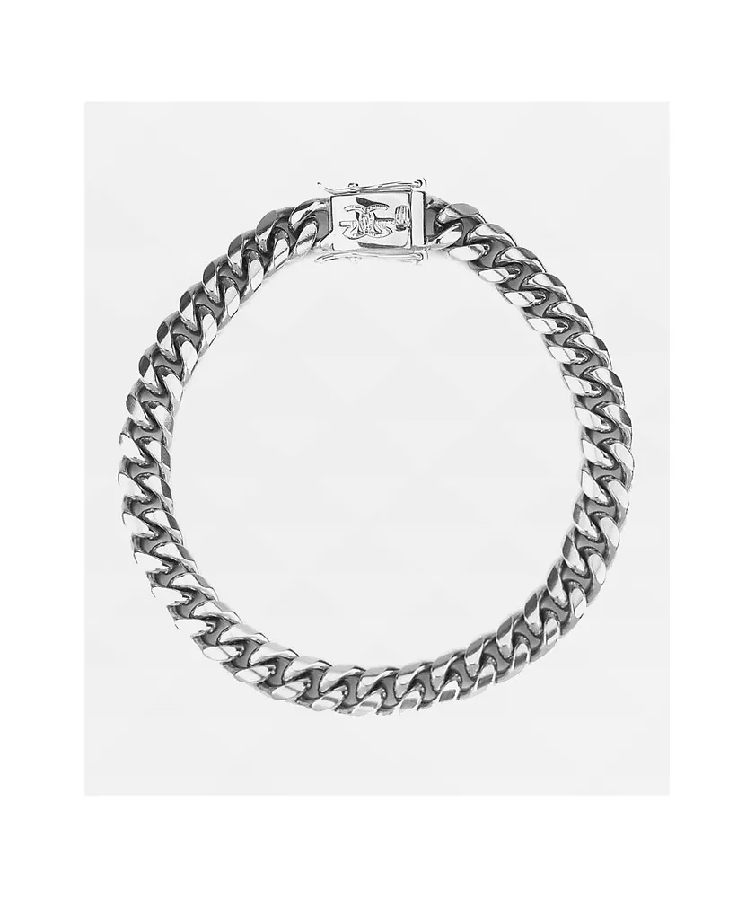 The Gold Gods Miami Cuban Link 8mm White Gold Bracelet