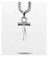 The Gold Gods Micro ANKH White Gold Necklace