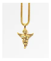 The Gold Gods Micro Angel Gold Necklace