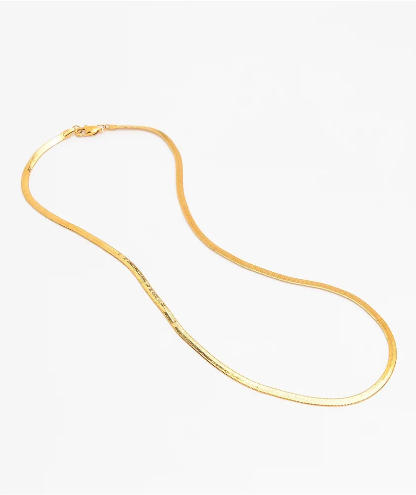 The Gold Gods Micro Herringbone Chain