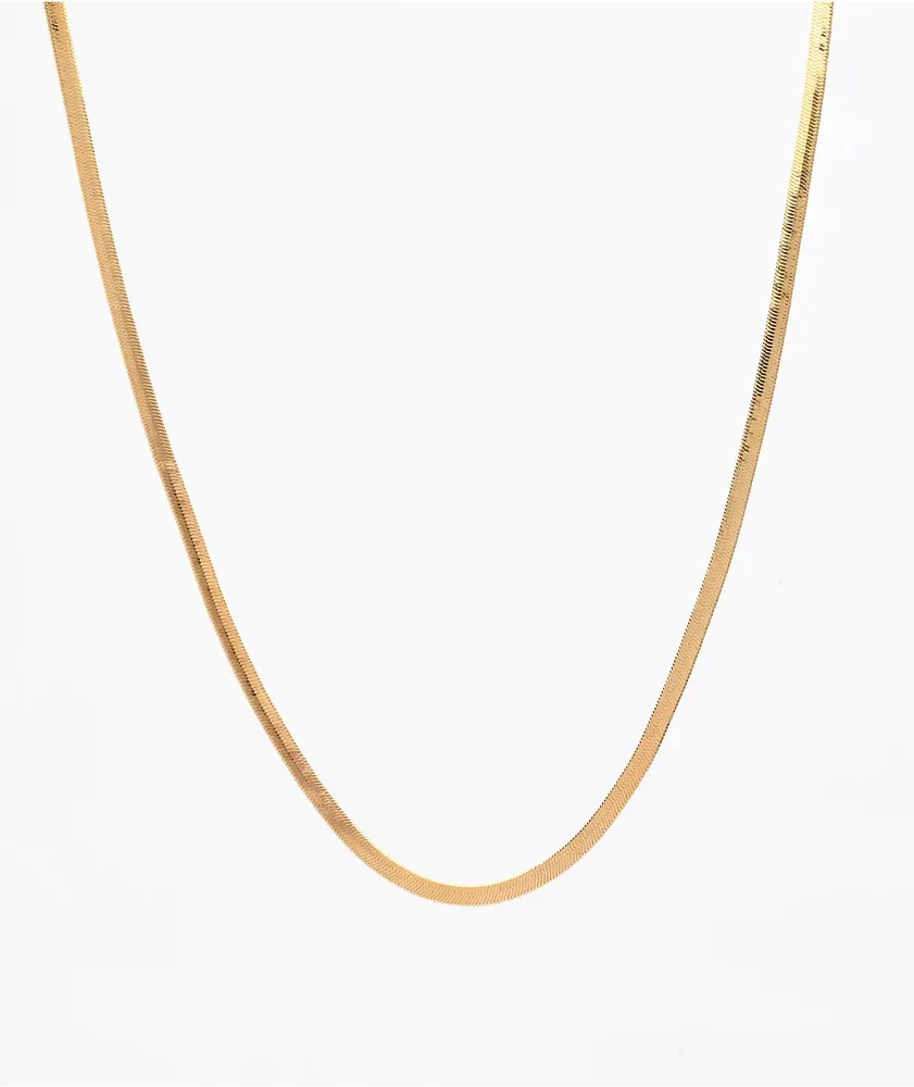 The Gold Gods Micro Herringbone Chain