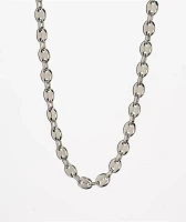 The Gold Gods Puff Link 8mm 20" White Gold Chain Necklace