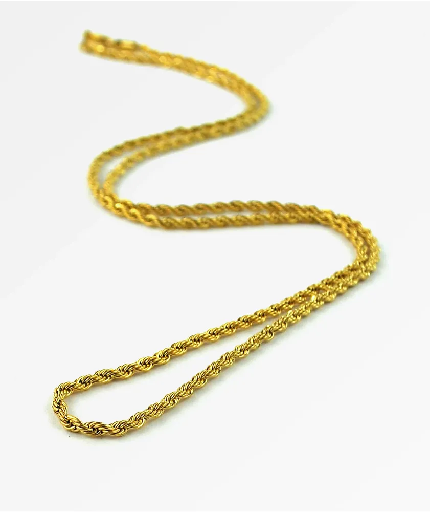 The Gold Gods Rope Chain 28"  Necklace
