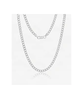 The Gold Gods Silver 20" Curb Cuban Chain Necklace